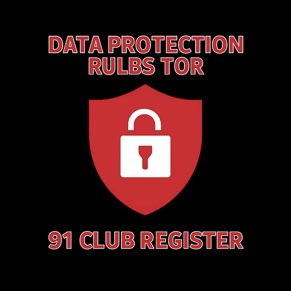 An icon representing the Data Protection Rules for 91 Club Register.